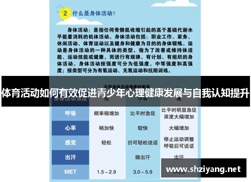 体育活动如何有效促进青少年心理健康发展与自我认知提升